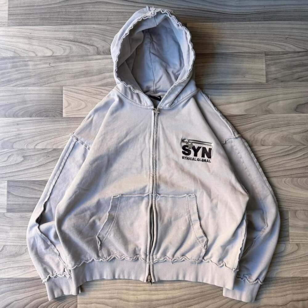 Synical Synical Global Zip Up Hoodie Size Small Grey